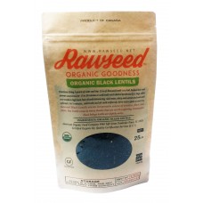 Rawseed Organic Black Lentils 25 lbs Non Gmo Product of Canada Package in USA